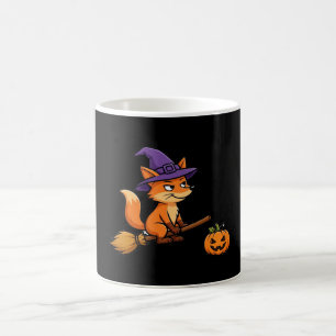 Lustiger Hexenfuchs Halloween Becher Kaffeetasse