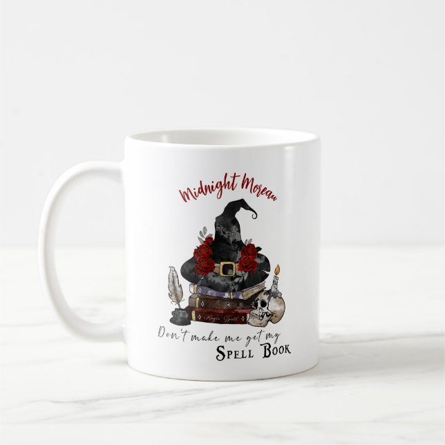 Lustiger Hexenhuth-Zauberbuch  Kaffeetasse (Links)