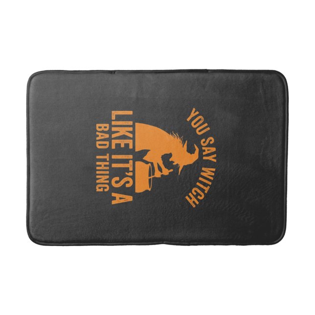 Lustiger Hexenkessel Halloween Badematte (Vorderseite)