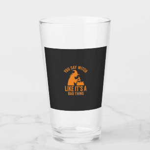 Lustiger Hexenkessel Halloween Glas