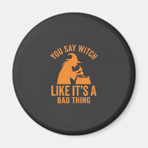 Lustiger Hexenkessel Halloween Magnet