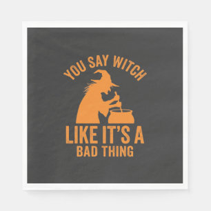 Lustiger Hexenkessel Halloween Serviette