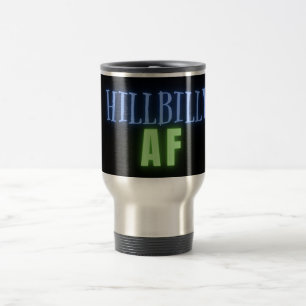 Lustiger Hillbilly AF Neon Reisebecher