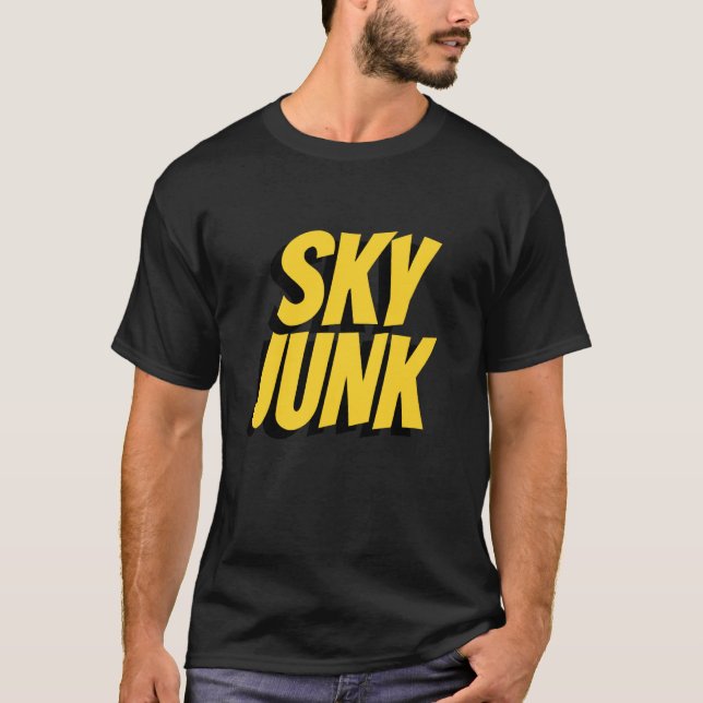 Lustiger Himmel Müll Skydiving T-Shirt (Vorderseite)