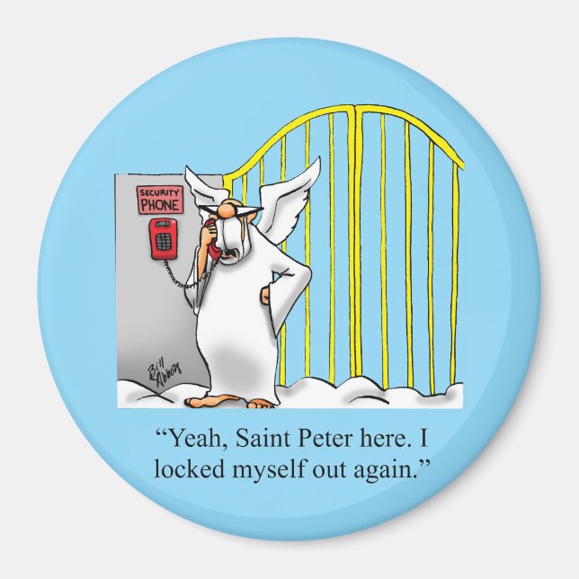 Lustiger himmlischer Humor Magnet (Vorne)