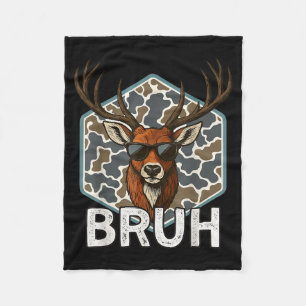 Lustiger Hirschjäger, lustige Hirschjagd Camouflag Fleecedecke