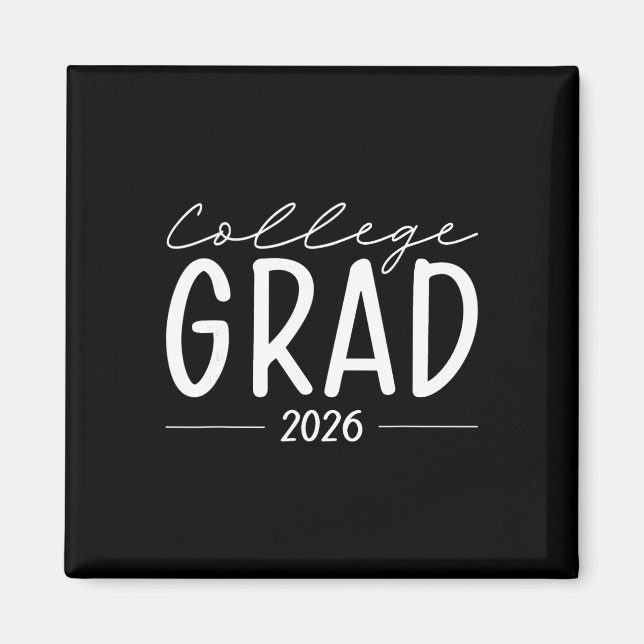Lustiger Hochschulabsolvent 2026 Abschluss Student Magnet (Vorne)