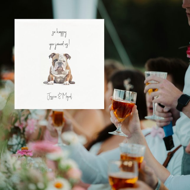 Lustiger Hochzeitscocktail für Haustiere Serviette (Von Creator hochgeladen)