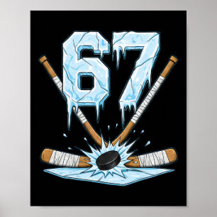 Lustiger Hockey 67 Meme 6-7 Sechs Sieben Gen Alpha Poster