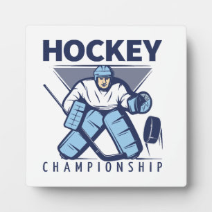 Lustiger Hockey Fotoplatte