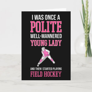 Lustiger Hockey Für Mädchen Feldhockey Für Frauen Karte