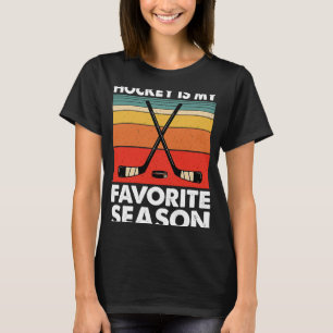 Lustiger Hockey ist meine Lieblingsjahreszeit Retr T-Shirt