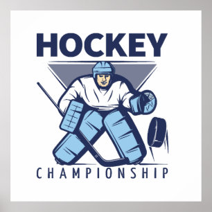 Lustiger Hockey Poster