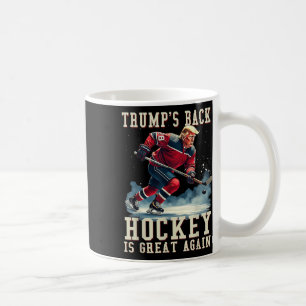 Lustiger Hockey-Trump-Spieler Cool Vintage-Eishock Kaffeetasse