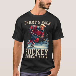 Lustiger Hockey-Trump-Spieler Cool Vintage-Eishock T-Shirt