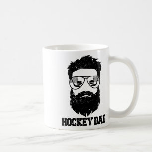 Lustiger Hockey-Vater Unordentliches Haar Bart Hoc Kaffeetasse