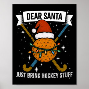 Lustiger Hockeyspieler, Mutter, Frau Weihnachtsmüt Poster