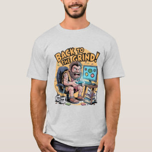 Lustiger Höhlenmenschen-Gamer Prähistorisches Schl T-Shirt