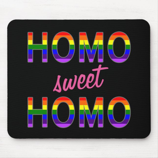 Lustiger homosexueller Homo-Bonbon-Homo Mousepad (Vorne)