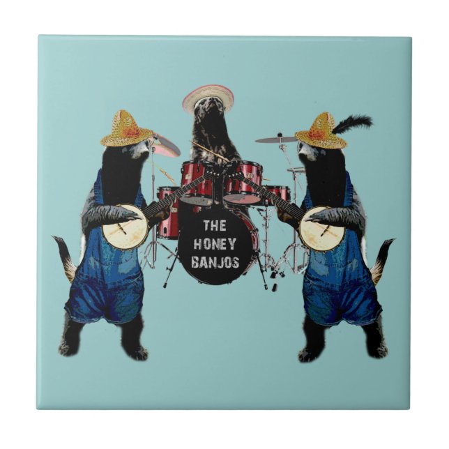 Lustiger Honig-Dachs Fliese (Vorderseite)