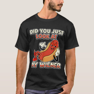 Lustiger Hot Dog hast du meinen Wiener Humor anges T-Shirt