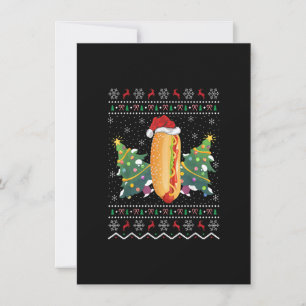 Lustiger Hot Dog Teller Liebhaber Xmas Hässlicher Einladung