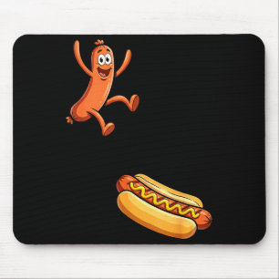 Lustiger Hotdog-Hochsprung-Meme Mousepad