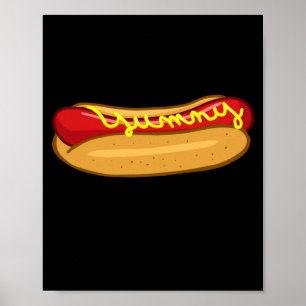 Lustiger Hotdog-Liebhaber-Auftritt Poster