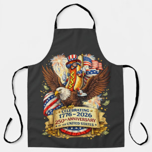 Lustiger Hotdog Reitender Adler 250. Jubiläum USA Schürze