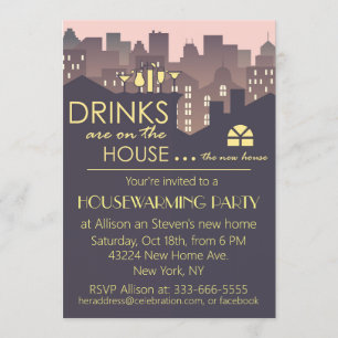Lustiger Housewarming-Partyentwurf Einladung