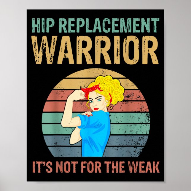 Lustiger Hüftersatz Krieger Neue Prothese Frauen Poster (Vorne)