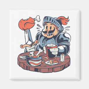Lustiger Hühner-Essens-Wortwitz Magnet