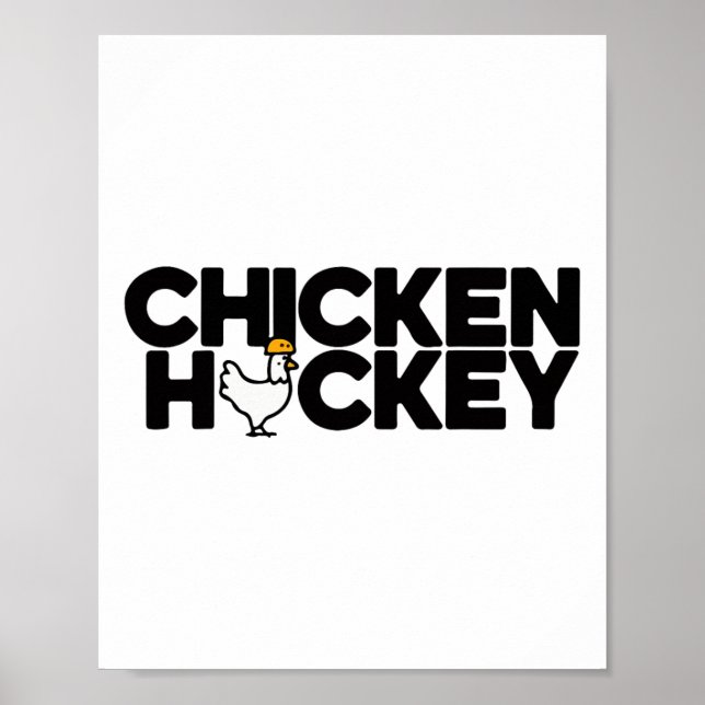 Lustiger Hühner-Jockey-Stacked-Repeat-Fun-Gag-Meme Poster (Vorne)