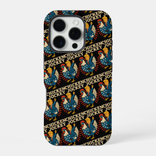 Lustiger Hühner-Jockey-Trump-Meme iPhone 16 Pro Hülle