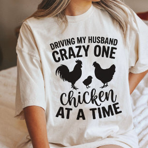 Lustiger Hühner-Mann Verrücktes Farmleben Humor Tri-Blend Shirt