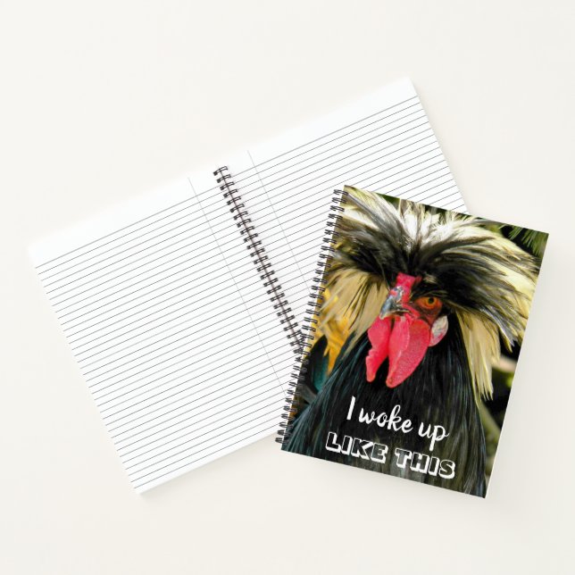 Lustiger Hühner-Meme mit schlechtem Haartag Notizbuch (Innenseite)