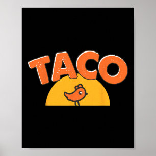 Lustiger Hühner-Meme Trendiger Taco Trump Immer Hu Poster