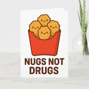 Lustiger Hühner-Nugget-Humor, Nugs keine Drogen _1 Karte