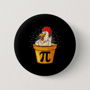 Lustiger Hühner-Topf-Mathe-Witz für Lehrer Student Button