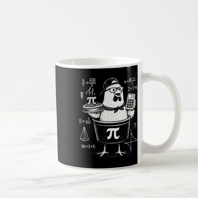 Lustiger Hühner-Topf-Rechner Mathematiklehrer  Kaffeetasse (Rechts)