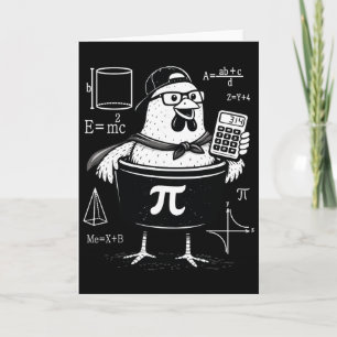 Lustiger Hühner-Topf-Rechner Mathematiklehrer Karte