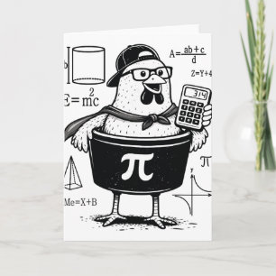 Lustiger Hühner-Topf-Rechner Mathematiklehrer  Karte