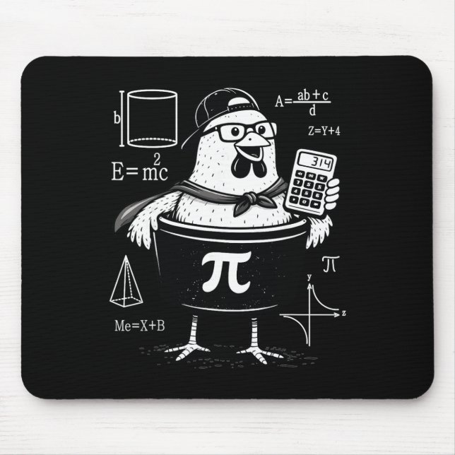 Lustiger Hühner-Topf-Rechner Mathematiklehrer  Mousepad (Vorne)