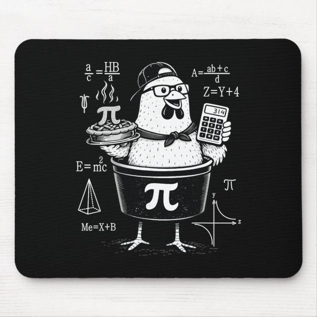 Lustiger Hühner-Topf-Rechner Mathematiklehrer  Mousepad (Vorne)
