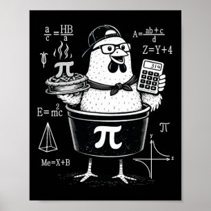 Lustiger Hühner-Topf-Rechner Mathematiklehrer  Poster