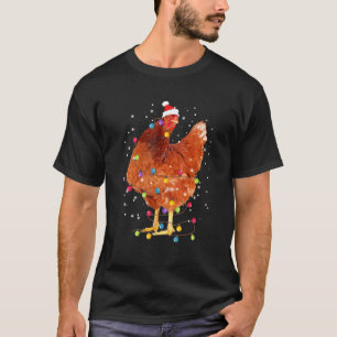 Lustiger Hühner-Weihnachtsbaum Licht Weihnachtsbau T-Shirt