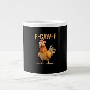 Lustiger Hühnerhumor F-Caw-F Jumbo-Tasse
