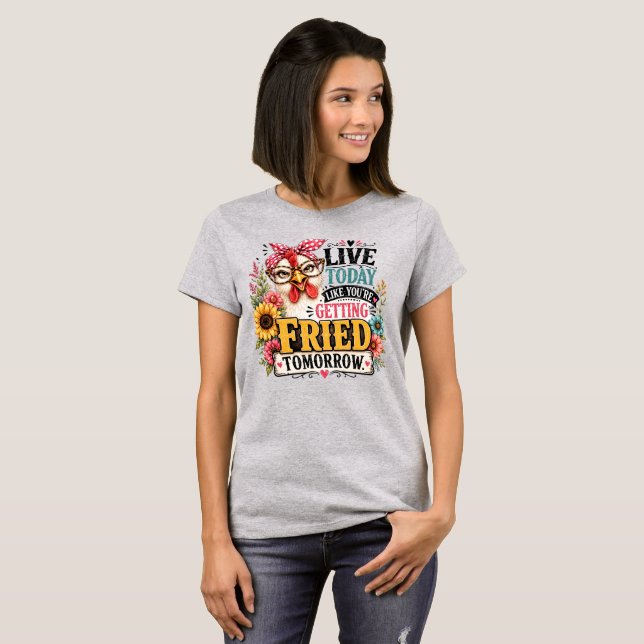 Lustiger Hühnerwitz T-Shirt (Vorne ganz)