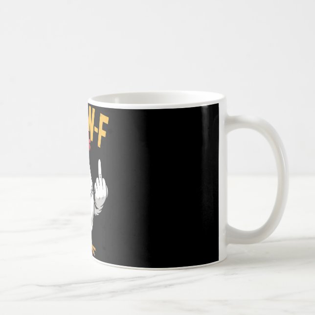 Lustiger Hühnerwitz Zitat Hahn Meme _1  Kaffeetasse (Rechts)