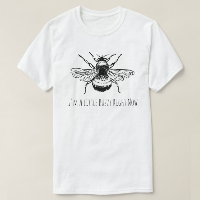 Lustiger Hummel-Biene Buzzy im Augenblick T - T-Shirt (Design vorne)
